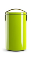 Bright Green Lunchbox Container with Handle for Food Storage or Carrying to Work School or Travel