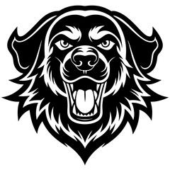 Loyal Golden Retriever Holding a Bone - Vector Illustration, Cartoon, Clipart & Line Art, Loyal golden retriever with a bone vector illustration—perfect for clipart, cartoons, and line art designs.