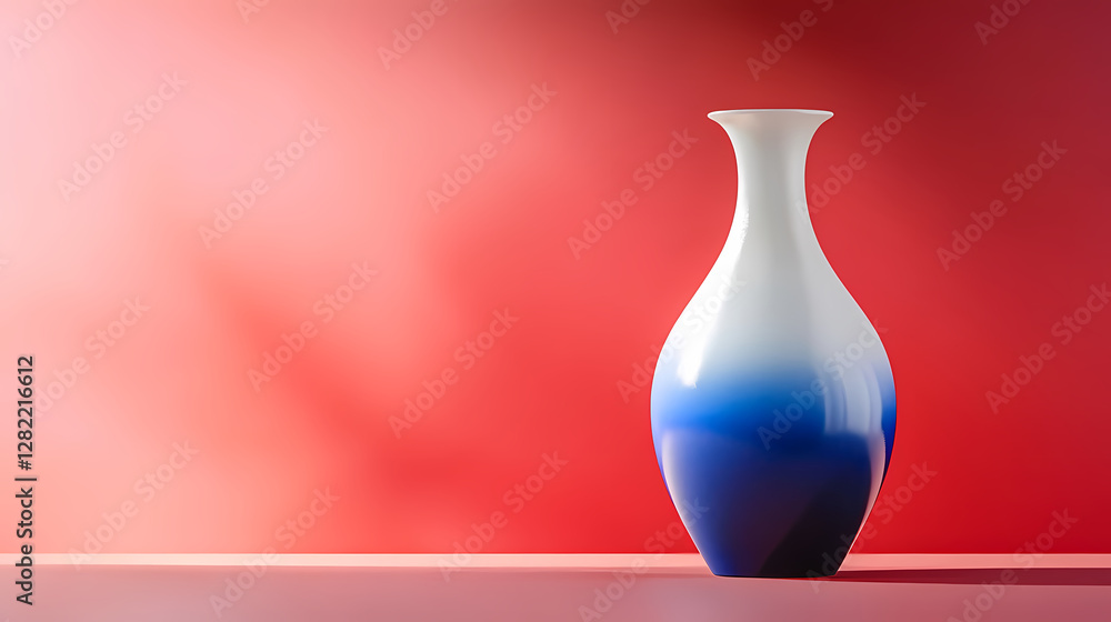 Poster gradient vase on red table