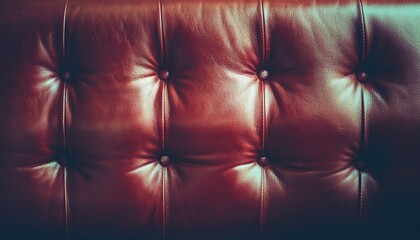 Dark Red Leather Couch Fabric Textile Texture Close Up