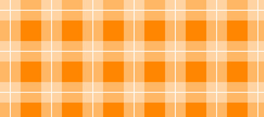 Orange and white plaid checkered pattern background