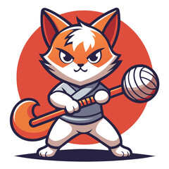 Playful Tabby Cat with Yarn Ball - Vector Illustration, Cartoon, Clipart & Line Art, Playful tabby cat batting a yarn ball – vector, cartoon, clipart, and line art design for digital use.