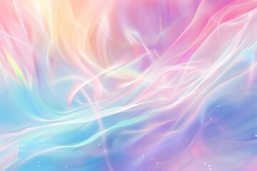 Obraz premium A vibrant array of colors dances across a holographic background, creating a whimsical atmosphere filled with iridescent beauty and serenity