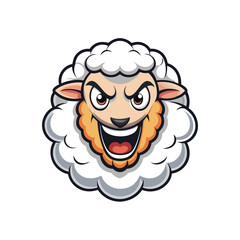Obraz premium Cute Smiling Sheep Cartoon Vector Clipart Illustration, Cute smiling sheep cartoon vector clipart for digital downloads, prints, and graphic designs.