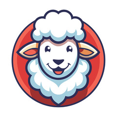 Cute Smiling Sheep Cartoon Vector Clipart Illustration, Cute smiling sheep cartoon vector clipart for digital downloads, prints, and graphic designs.