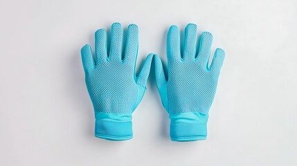 Light Blue Performance Gloves Sport and Protective Equipment for Enhanced Grip Control Workout Aid