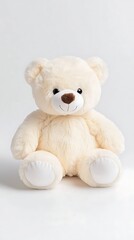 Lovable Fluffy Teddy Bear with a Cute Brown Nose and Sweet Expression for Plush Comfort and Gentle Cuddles