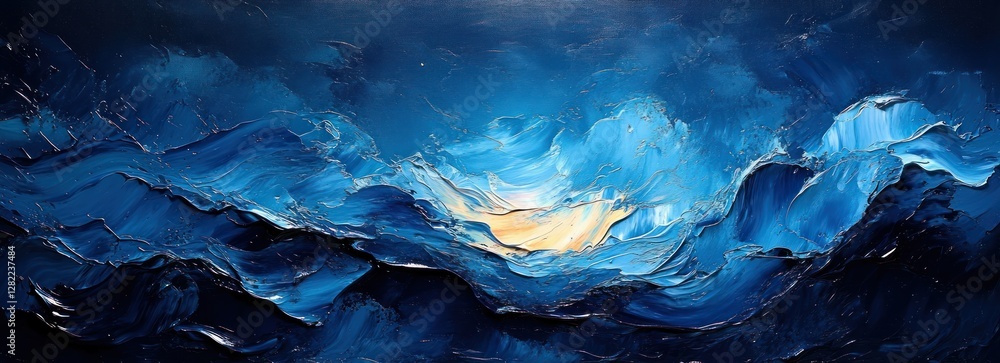 Poster vibrant abstract expressionism painting with dynamic composition and textured background