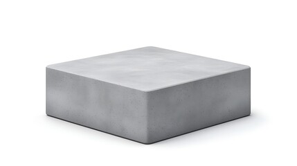 Fototapeta premium Neutral Stone Block Minimalist Design Solid Gray Concrete Cubic Shape Object Display Piece Contemporary Art