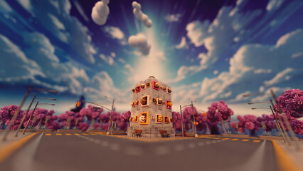 Diversity Under One Roof &ndash; 3D Colorful Community Concept