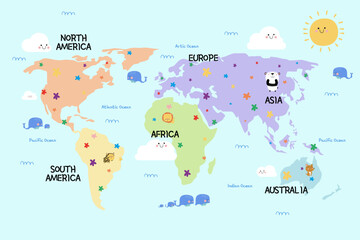 Mapamundi infantil © Brandon