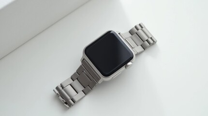 Premium Smartwatch with Stainless Steel Body Detail
