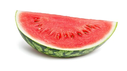 Refreshing Summer Delight Sliced Watermelon Juicy Fruit Segment Healthy Food Fresh Snack Isolated Piece