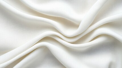 Obraz premium Beautiful White Fabric Displaying Its Soft Delicate Gentle Smooth Texture