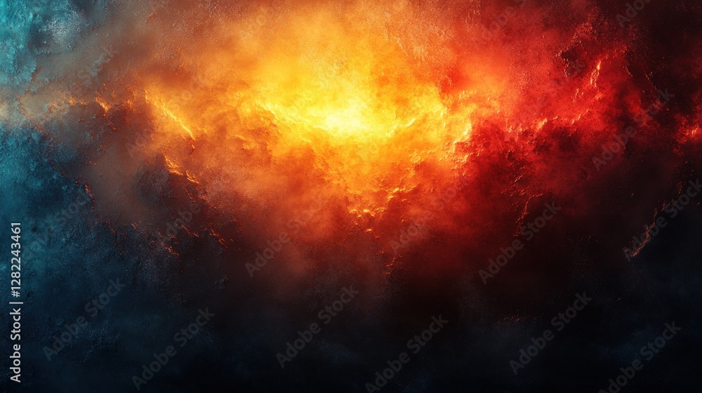 Poster grunge abstract background warm glow soft lens flare dark textures depth color gradients