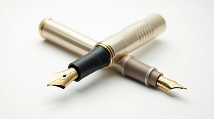 Naklejka premium Luxury Gold Nib Fountain Pen
