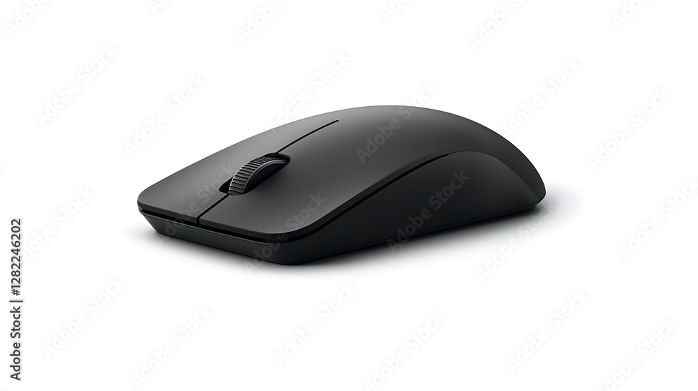 Aufkleber sleek black computer mouse peripheral for office computing and precise device control in modern work