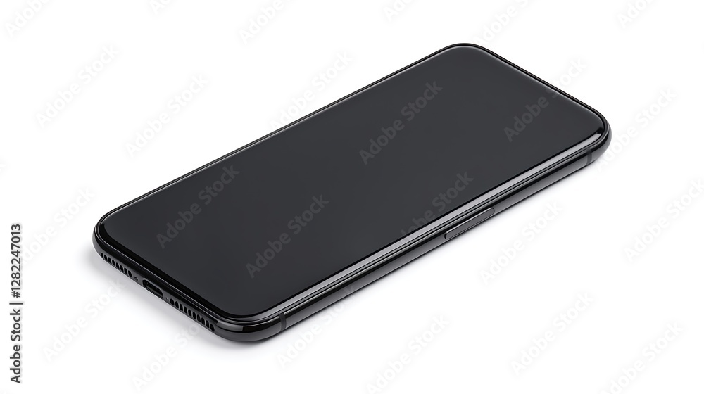 Poster sleek mobile communication device with blank screen for technology and modern lifestyle application 