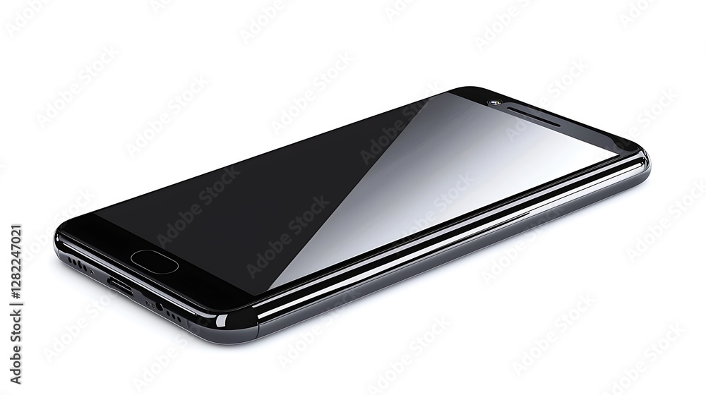 Poster sleek mobile device for modern communication and connectivity in the digital era with smooth reflect