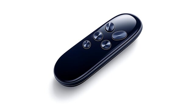 Sleek Remote Control with Round Buttons Technology Gadget Modern Design for Media and Home Automation