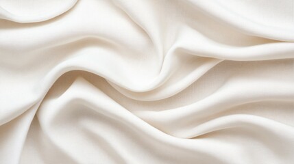 Obraz premium Elegant white fabric draped with gentle flowing folds and curves