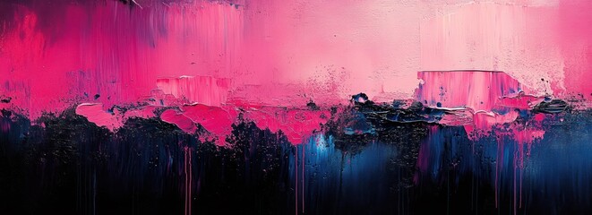 Fototapeta premium Vibrant Abstract Expressionism Painting Bold Colors Textured Canvas Natural Light Artwork