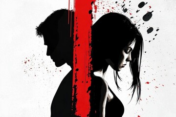 This artwork serves as a powerful commentary on the realities of abusive dynamics in intimate relationships.