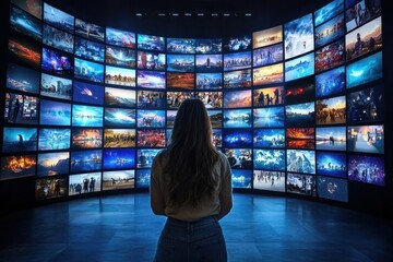 Exploring endless entertainment options on a modern TV.