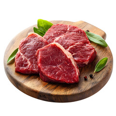 Fototapeta premium Raw Picanha Steak on a Wooden Cutting Board