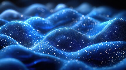 Obraz premium Futuristic Textile Design with Dynamic Weave Pattern and Illuminated Spheres