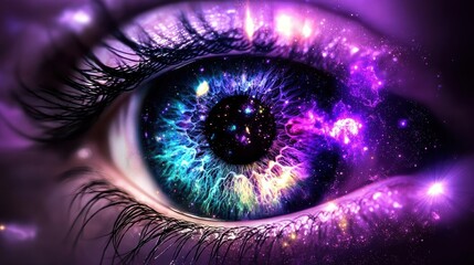 The universe depicted as a celestial eye.