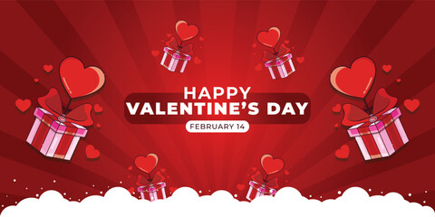 banner of valentine's day . vector illustration. can be used for banner, background, and events