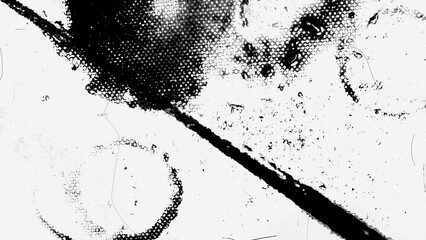 Marks and signs dynamic film effect. Grain and noise texture. Hand written brush elements....