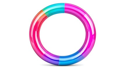 Vibrant Ring with Multiple Sections Representing Diversity and Inclusion in a Visual Abstract Design