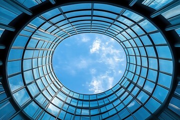 Radial Glass Ceiling Structure Modern Architecture