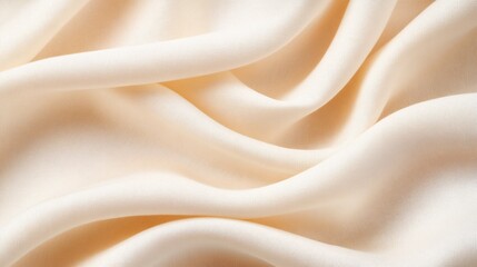 Obraz premium A close up photograph of soft cream colored fabric draping