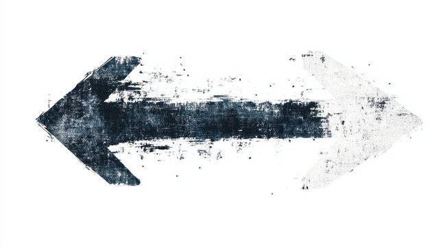 Abstract directional arrows in contrasting colors on white background