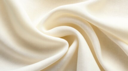 Obraz premium Beautiful Cream Colored Fabric Artfully Twisted and Curving Naturally