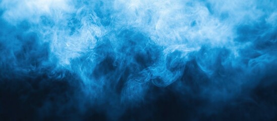 Blue smoke gradient texture background wallpaper with copy space