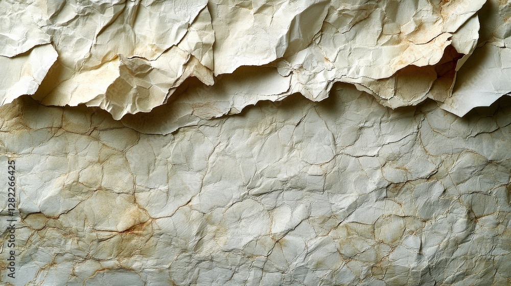 Poster crumpled and aged paper textures with natural creases and subtle color variations