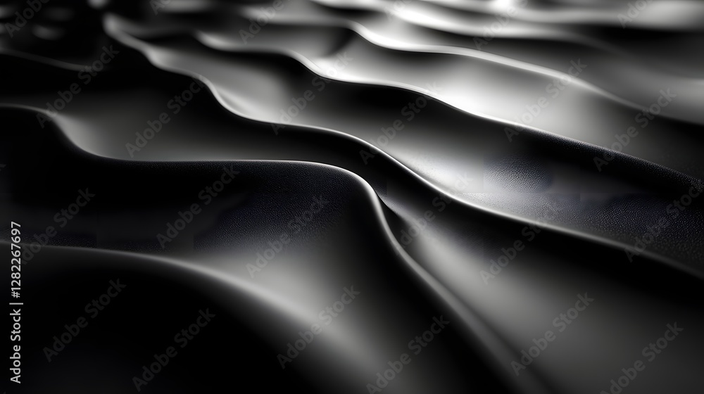 Poster dark, smooth waves create a visually stunning abstract background. elegant and luxurious. abstract d