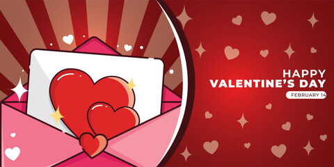 valentine's day vector banner concept. vector illustration. valentine's day. can be used for background, banner, and events