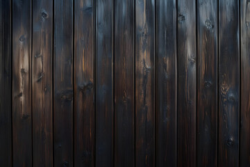 Dark brown wooden wall background, dark wood texture paneling surface for interior design