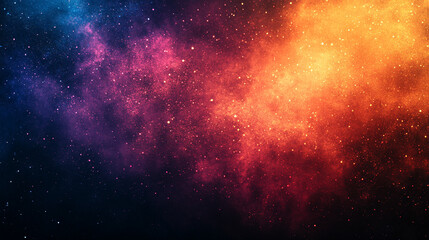  A grainy gradient background blends purple orange black and dark blue, creating a modern abstract design. The noise texture adds depth, symbolizing mystery creativity energy and sophistication