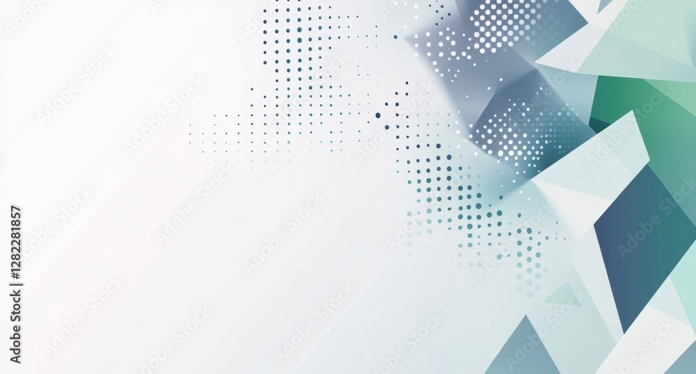Poster abstract white background with geometric shapes and polygonal elements for modern technology or busi