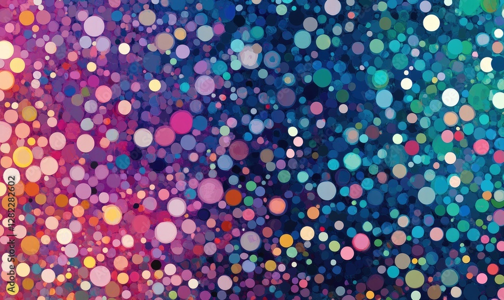 Poster a colorful background with many small circles