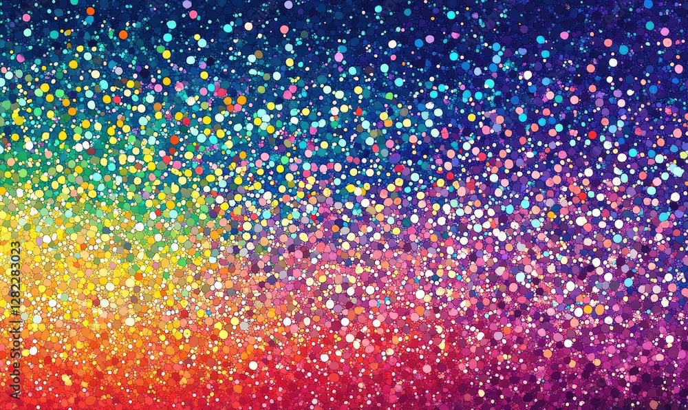 Poster a colorful background with many small dots of different colors