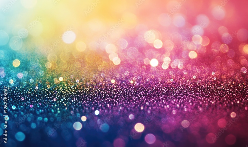 Poster a colorful background with many small dots of different colors