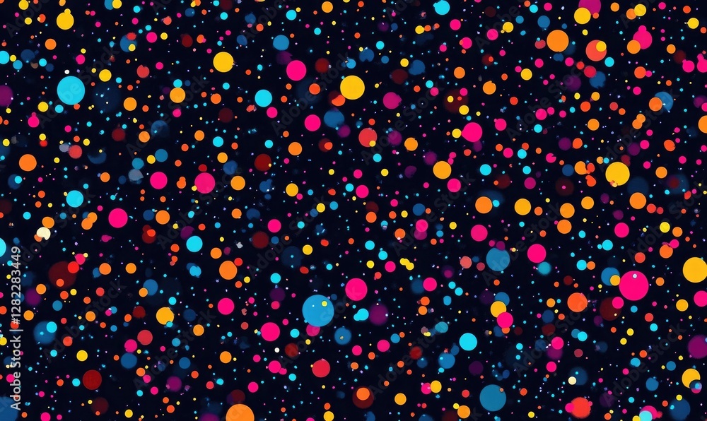 Poster a colorful background with many small dots of different colors