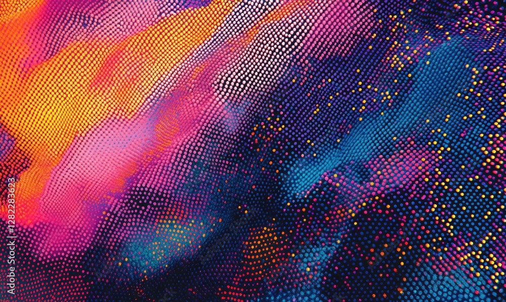 Poster a colorful, abstract pattern with a lot of dots